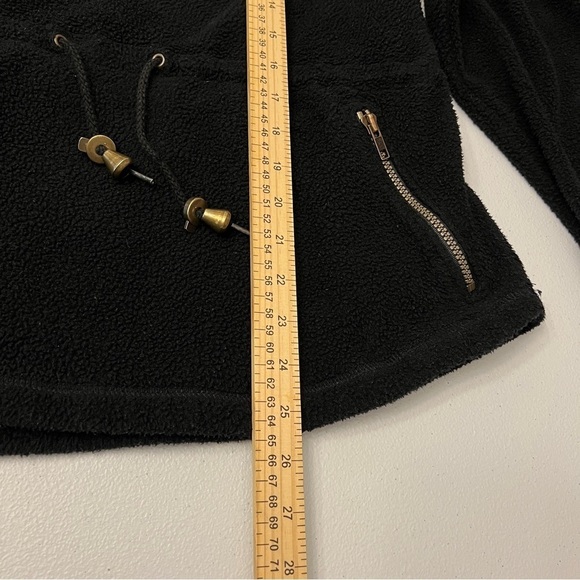 Travelsmith Fleece Pullover Women's Size Small Black Draw String Waist - Picture 10 of 10